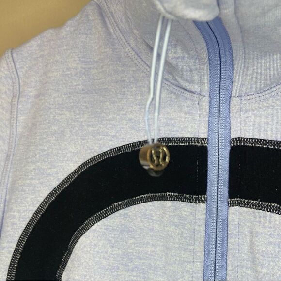 Lululemon Heathered Lavender Dusk/ Black In Stride Full-Zip Jacket Size 6 - Picture 7 of 9